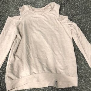 Cold shoulder lightweight sweatshirt